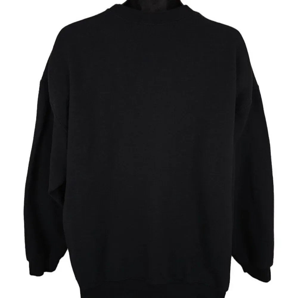 Oy To The World Hanukkah Sweatshirt Mens Size XL Black Holiday Ugly Christmas - Picture 4 of 6
